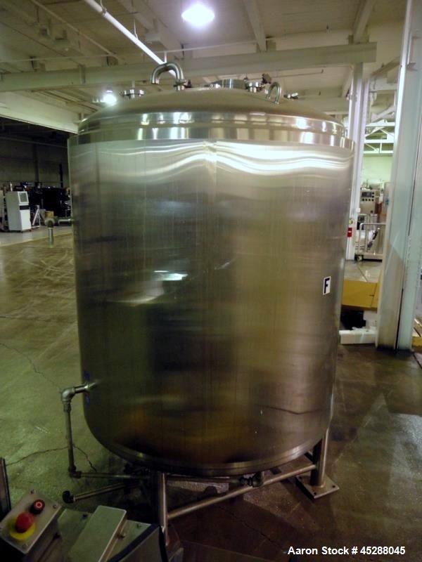 Used 2500 Liter Stainless Steel Mueller Water Jacketed Tank