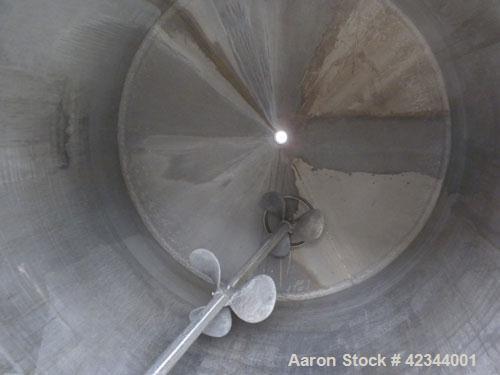 Used- Tank, 750 Gallon, 304 Stainless Steel, Vertical. 56" Diameter x 70" straight side, dished 316 stainless steel top, con...