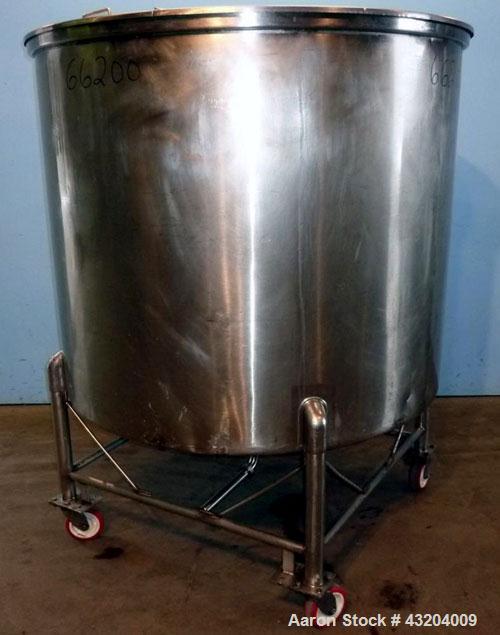 Used 500 Gallon Tank.Stainless steel dish bottom, portable.