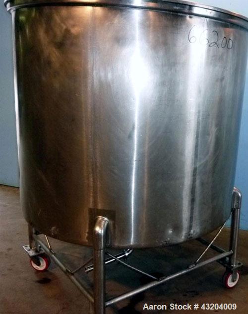 Used 500 Gallon Tank.Stainless steel dish bottom, portable.
