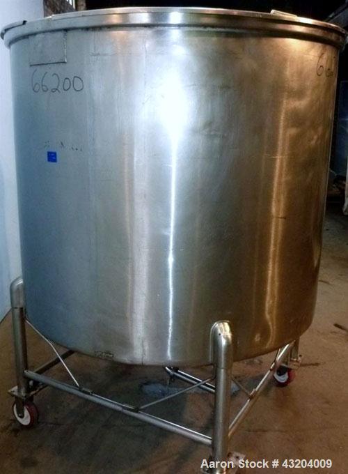Used 500 Gallon Tank.Stainless steel dish bottom, portable.