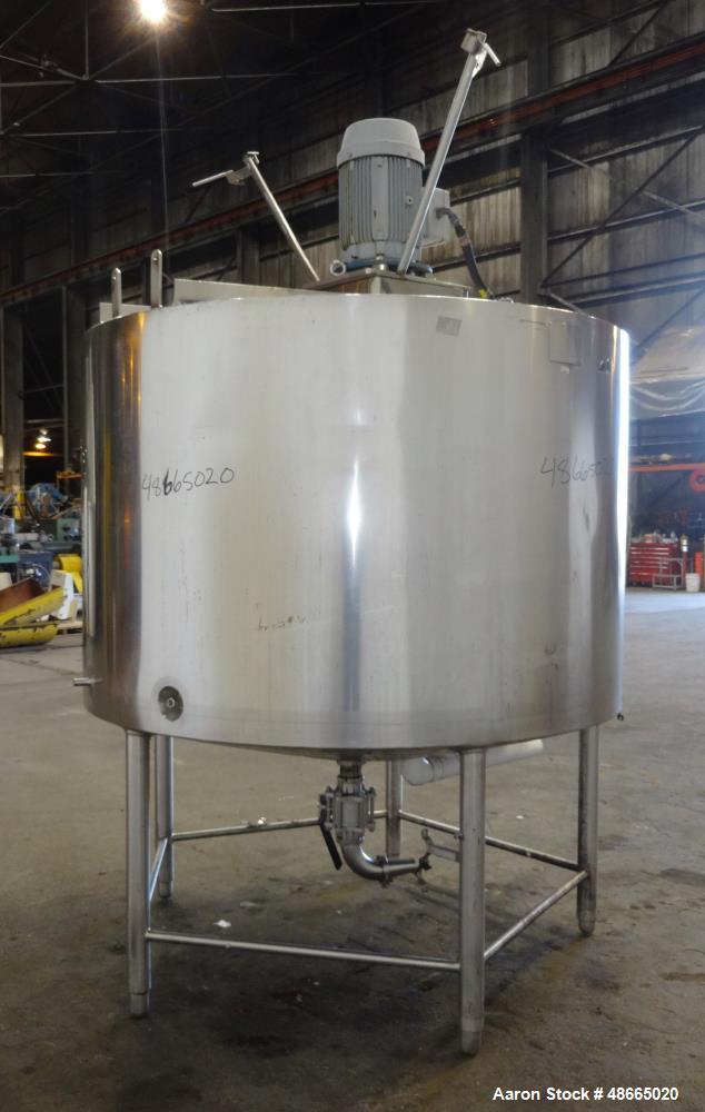 Used Walker Stainless Jacketed Tank, Model PZ-CB, 800 Gallon, 316 Stainless Ste