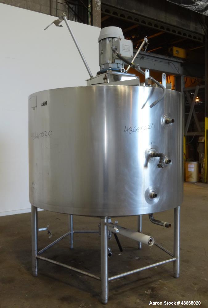 Used Walker Stainless Jacketed Tank, Model PZ-CB, 800 Gallon, 316 Stainless Ste