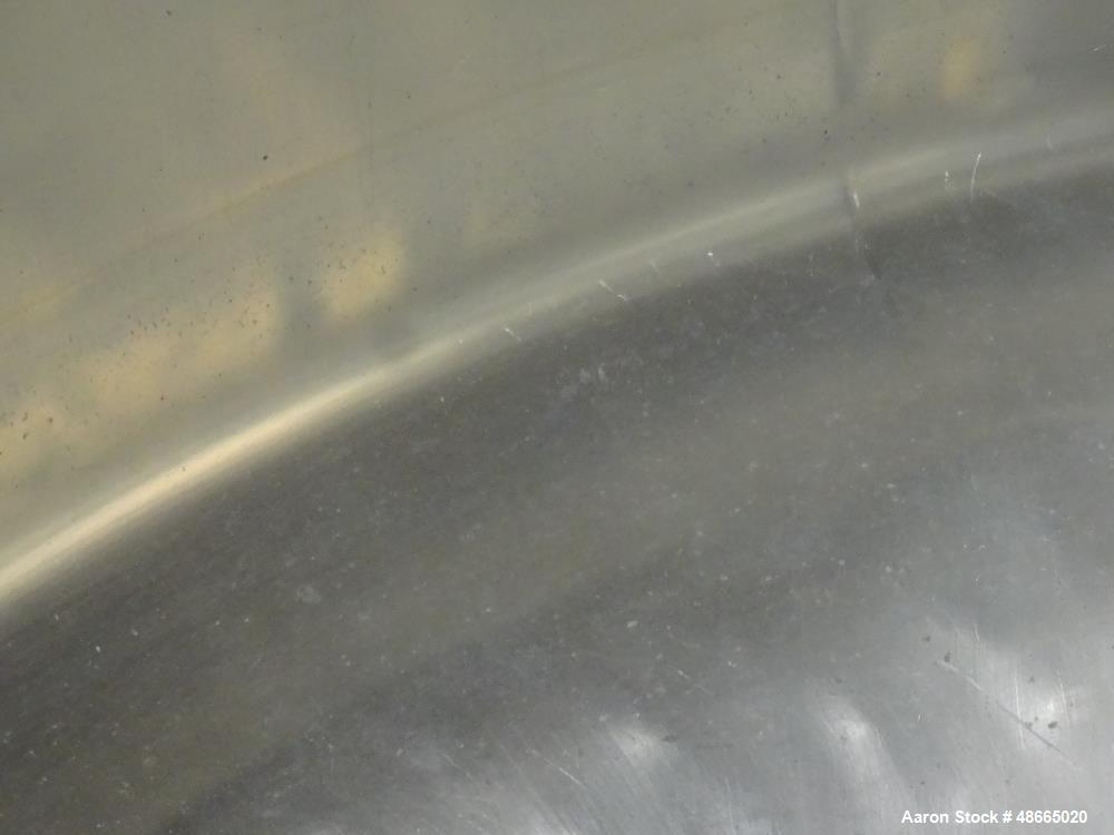 Used Walker Stainless Jacketed Tank, Model PZ-CB, 800 Gallon, 316 Stainless Ste