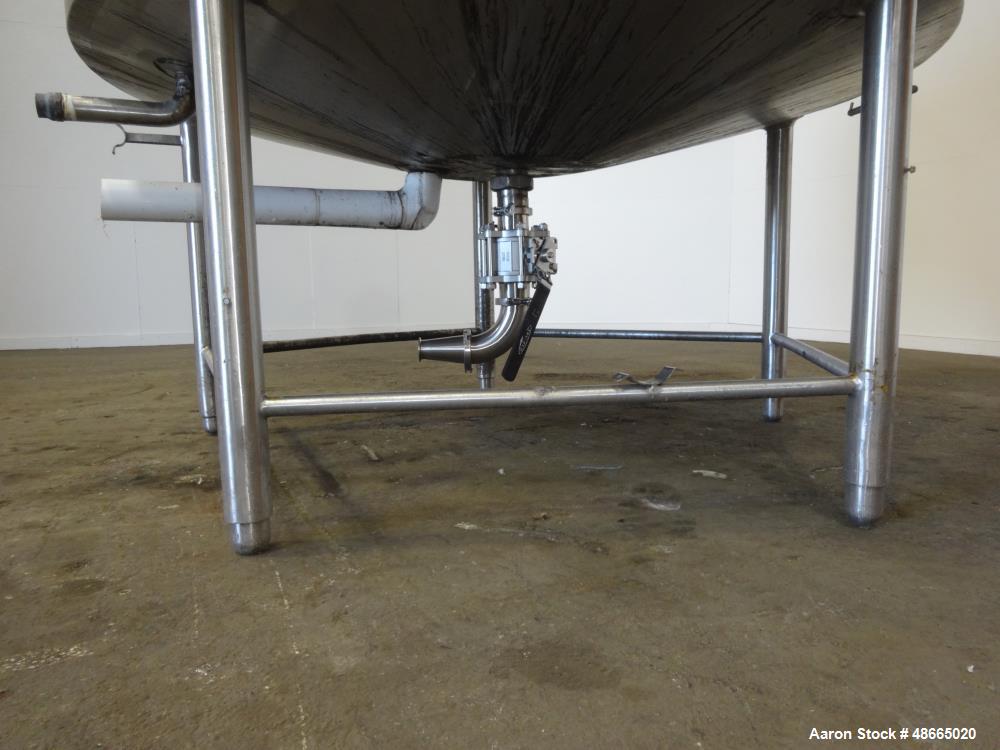 Used Walker Stainless Jacketed Tank, Model PZ-CB, 800 Gallon, 316 Stainless Ste
