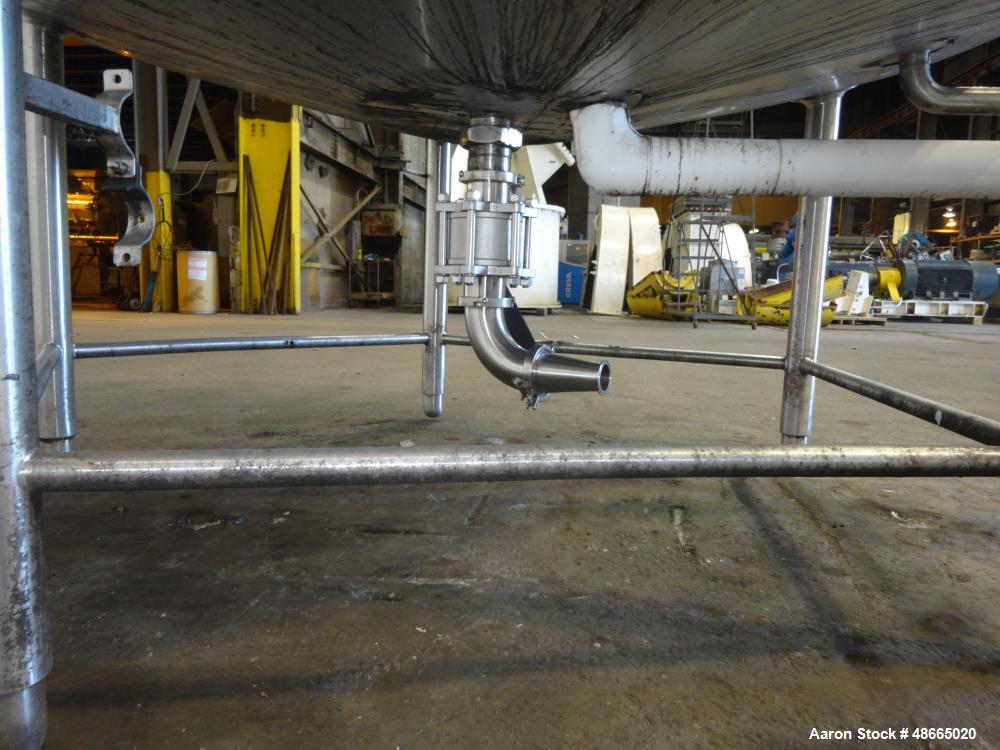 Used Walker Stainless Jacketed Tank, Model PZ-CB, 800 Gallon, 316 Stainless Ste