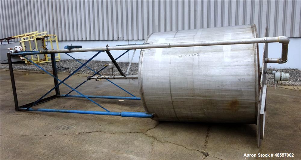 Used Tank, Approximately 900 Gallon, 304 Stainless Steel, Vertical.
