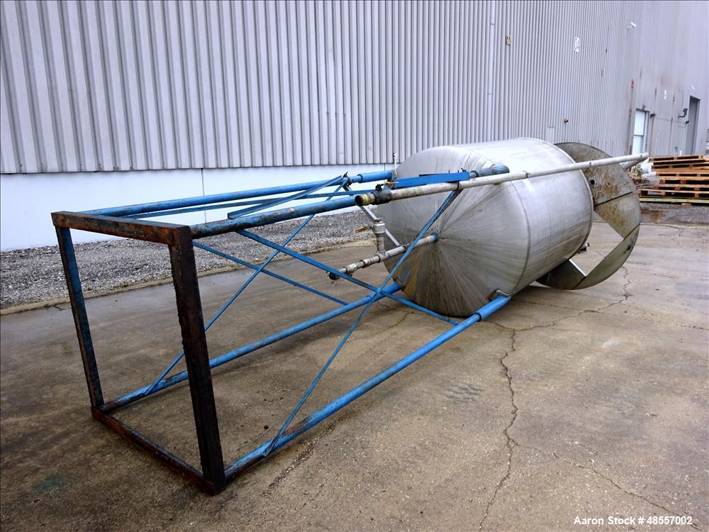 Used Tank, Approximately 900 Gallon, 304 Stainless Steel, Vertical.