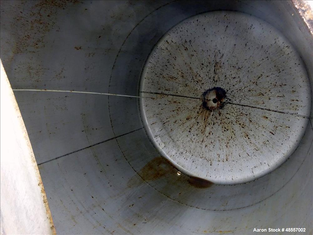 Used Tank, Approximately 900 Gallon, 304 Stainless Steel, Vertical.