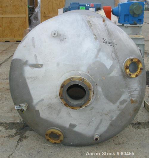 USED: Piersol Pine Mfg Co tank, 750 gallons, 304 stainless steel,vertical. 60" diameter x 70" straight side, dished heads. Vessel ratedfor 50/FV psi @ 170 deg F. Top openings: (1) 8", (2) 5" sanitary...