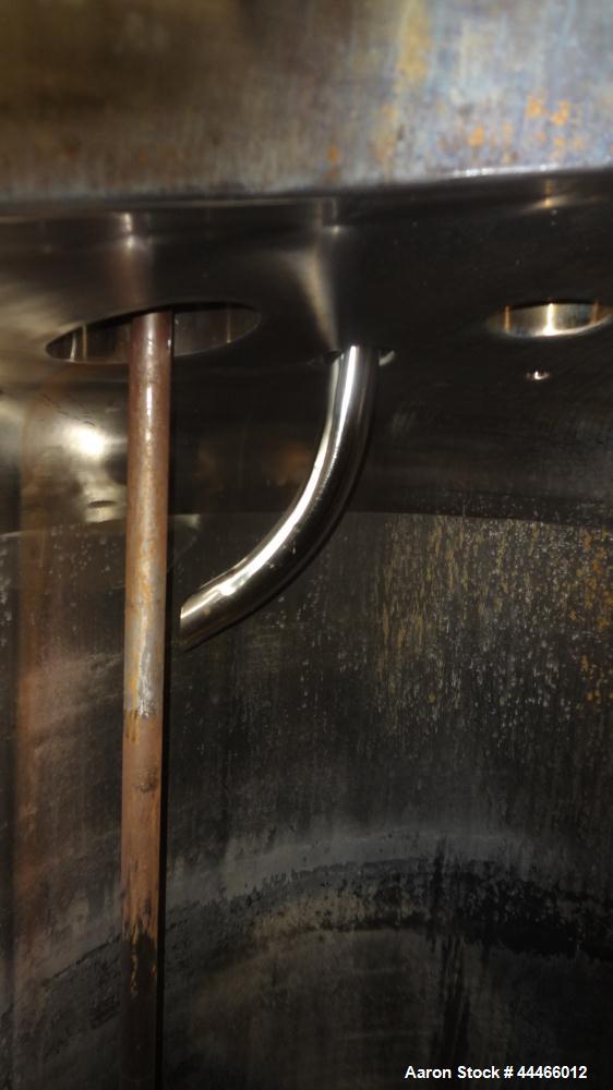 Used Precision Stainless Pressure Tank, 3000 Liter (792 Gallon), 316L Stainless Steel, Vertical. 48" Diameter x 100" straight side, dished top and bottom. Internal rated 45 psi at 300 degrees F, desi...