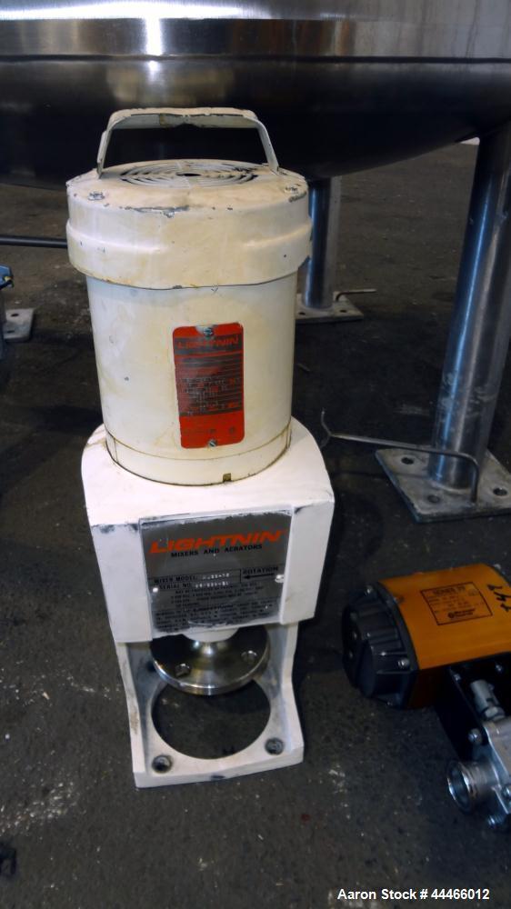 Used Precision Stainless Pressure Tank, 3000 Liter (792 Gallon), 316L Stainless Steel, Vertical. 48" Diameter x 100" straight side, dished top and bottom. Internal rated 45 psi at 300 degrees F, desi...