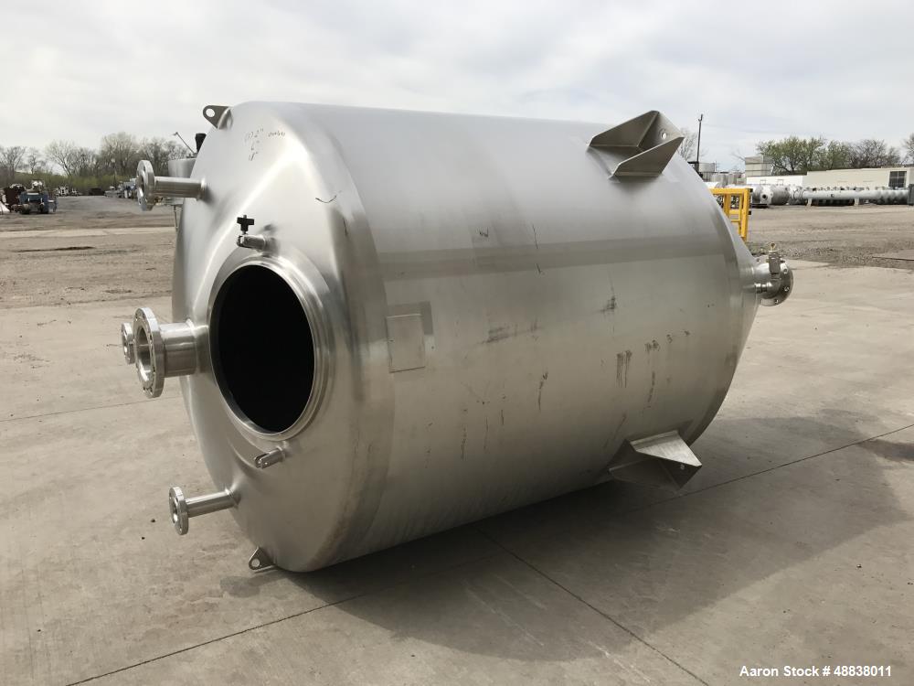 Used Precision Stainless Tank, Approximately 943 Gallon, 304L Stainless Steel,