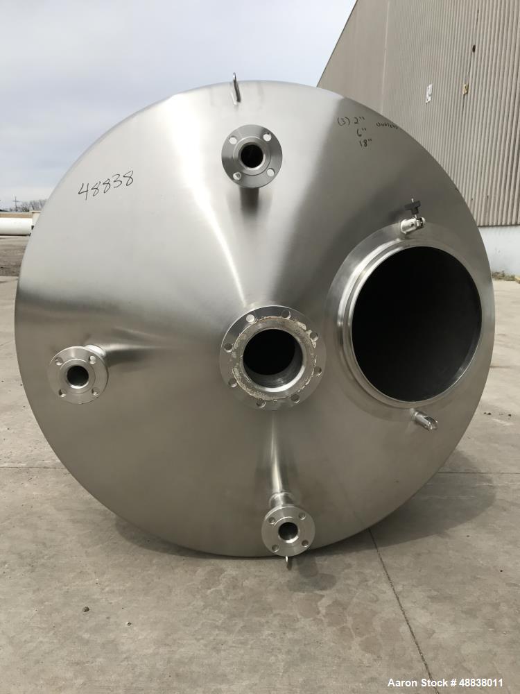 Used Precision Stainless Tank, Approximately 943 Gallon, 304L Stainless Steel,