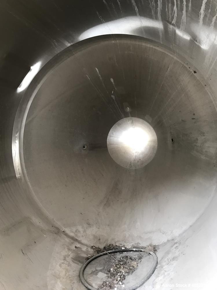 Used Precision Stainless Tank, Approximately 943 Gallon, 304L Stainless Steel,