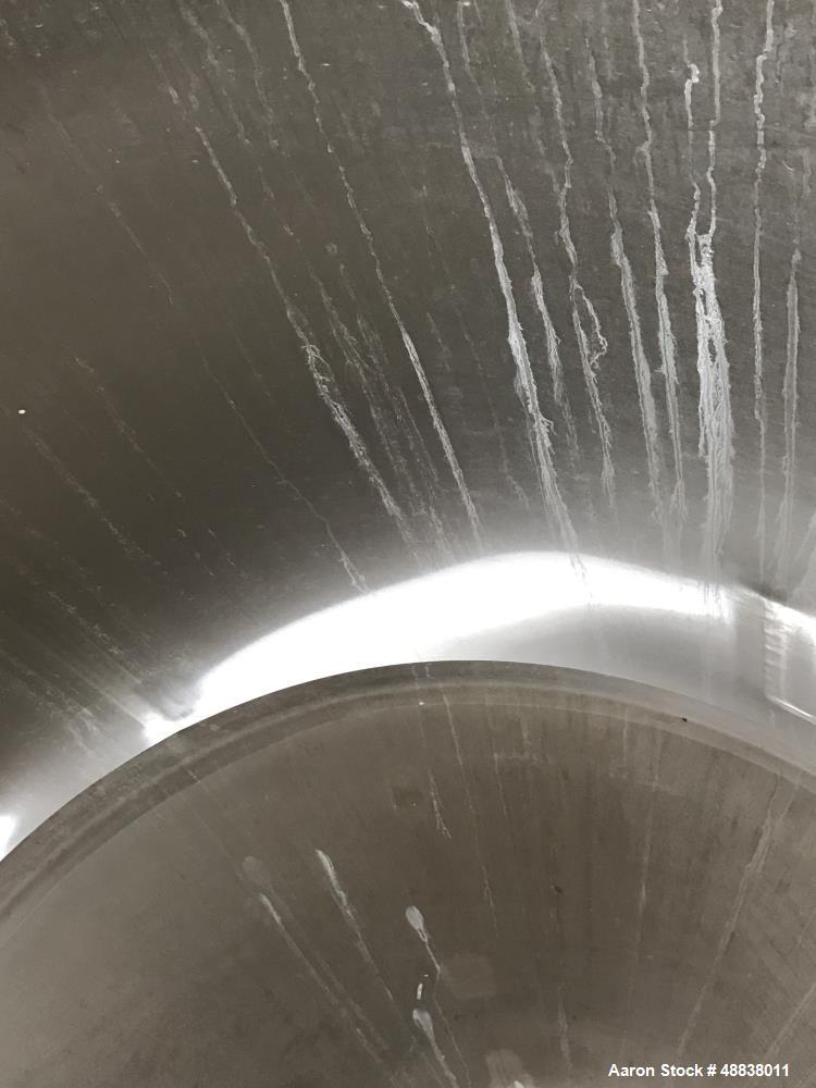Used Precision Stainless Tank, Approximately 943 Gallon, 304L Stainless Steel,