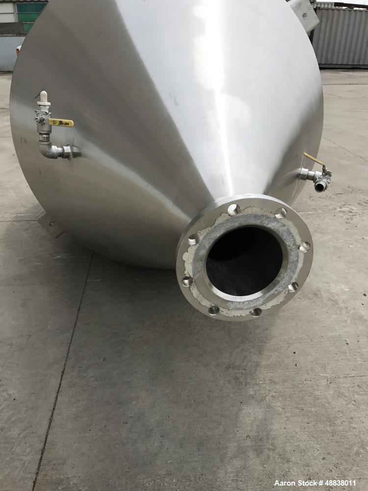 Used Precision Stainless Tank, Approximately 943 Gallon, 304L Stainless Steel,