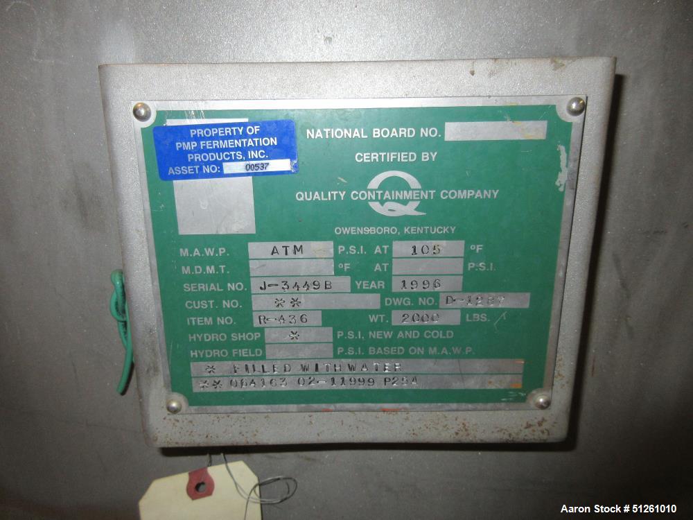 Used Quality Containment Co. Approximate 500 Gallon Tank