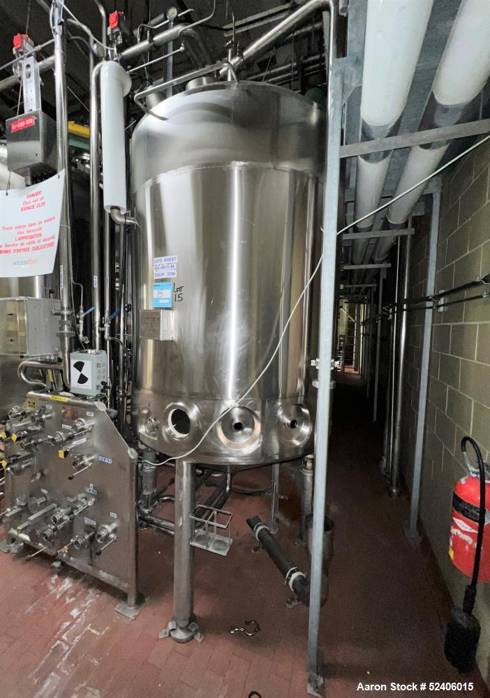 Used Robert Mitchell Balance Jacketed Tank, Approximate 700 Gallon, 304 Stainles