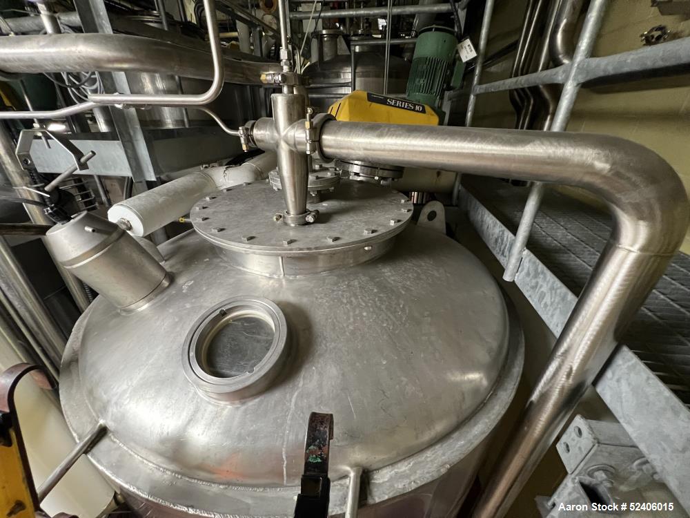 Used Robert Mitchell Balance Jacketed Tank, Approximate 700 Gallon, 304 Stainles