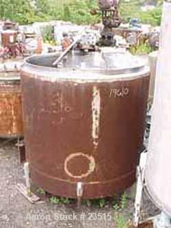 USED:Metal Glass Products (Sani-Tank) mix tank, 835 gallon. 304stainless steel, vertical. 64" diameter x 60" straight side. ...