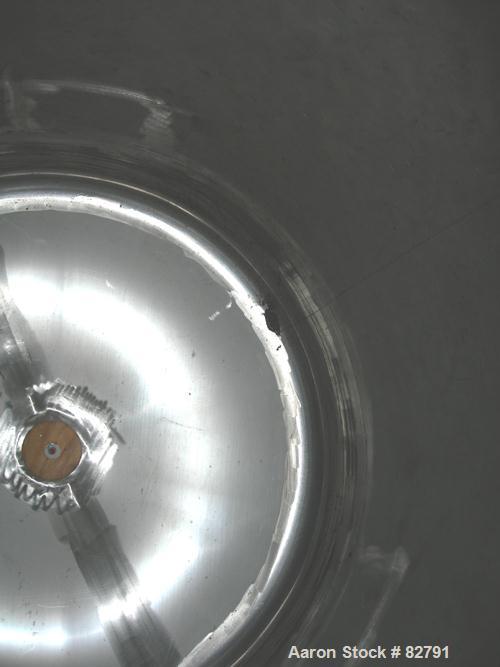 USED: Southern Steel pressure tank, 600 gallon, 304L stainless steel, vertical. 54" diameter x 60" straight side. Dished top, slight coned bottom. Internal rated 15 psi at 300 deg F. Openings: top (6...