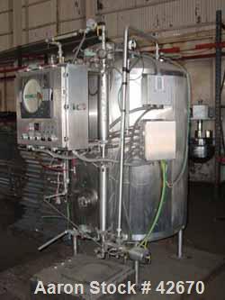 Used TCI Superior Aseptic Pressure Tank, 400 Gallon, Stainless Steel, Vertical. Approximately 48" diameter x 52" straight side. Dish top and bottom, rated 60 psi and FV at 300 deg F. Top manway, 3" c...
