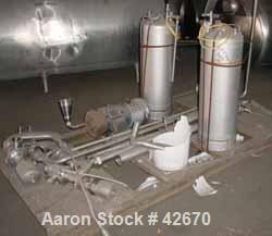 Used TCI Superior Aseptic Pressure Tank, 400 Gallon, Stainless Steel, Vertical. Approximately 48" diameter x 52" straight side. Dish top and bottom, rated 60 psi and FV at 300 deg F. Top manway, 3" c...