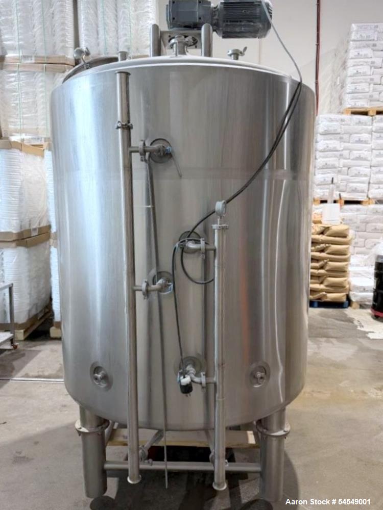 Used 660 Gallon Jacketed Stainless Steel Stainless Steel Tank – 2022 – Milk Pasteurization – 3-Zone Water/Steam Jacket – Agitated