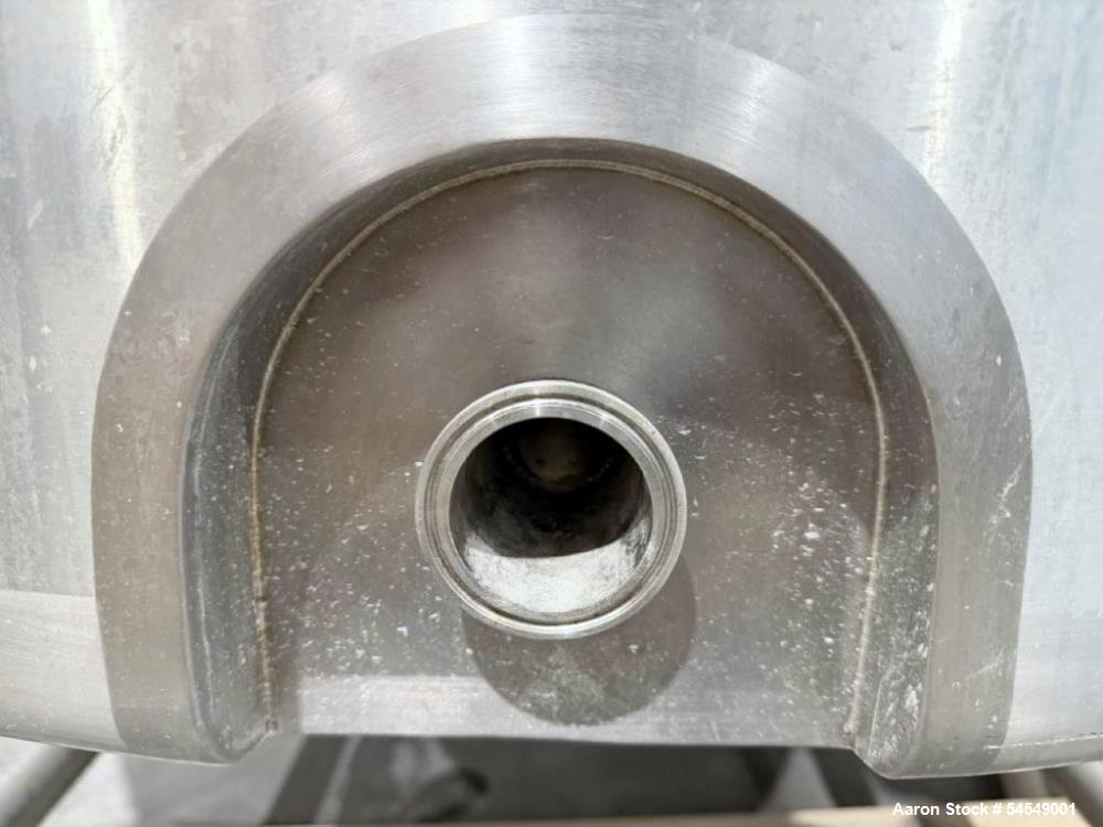Used 660 Gallon Jacketed Stainless Steel Stainless Steel Tank – 2022 – Milk Pasteurization – 3-Zone Water/Steam Jacket – Agitated