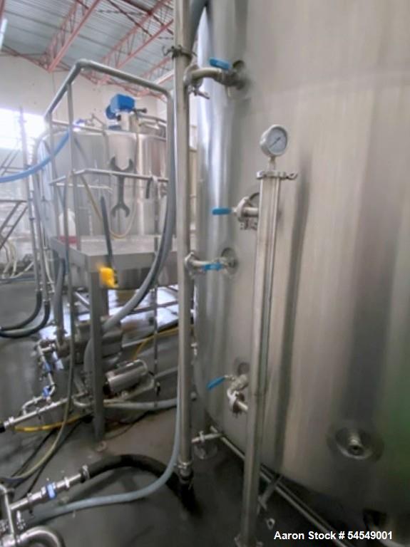 Used 660 Gallon Jacketed Stainless Steel Stainless Steel Tank – 2022 – Milk Pasteurization – 3-Zone Water/Steam Jacket – Agitated