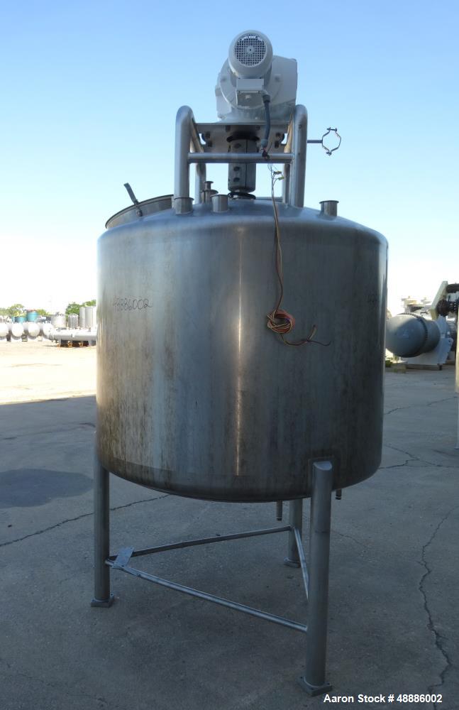 Used Walker Processor Tank, Model PZ-SP, 600 Gallon, 316L Stainless Steel.