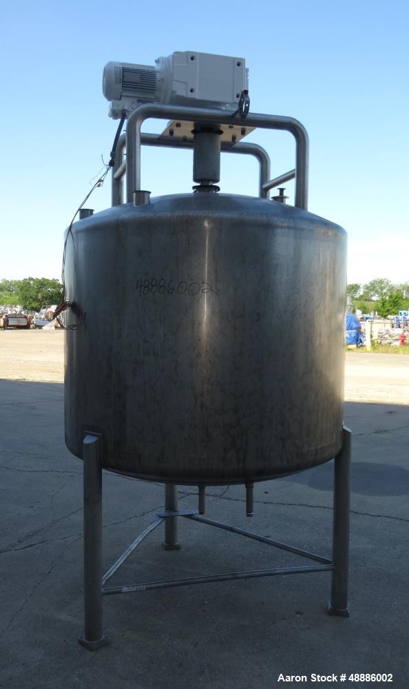 Used Walker Processor Tank, Model PZ-SP, 600 Gallon, 316L Stainless Steel.