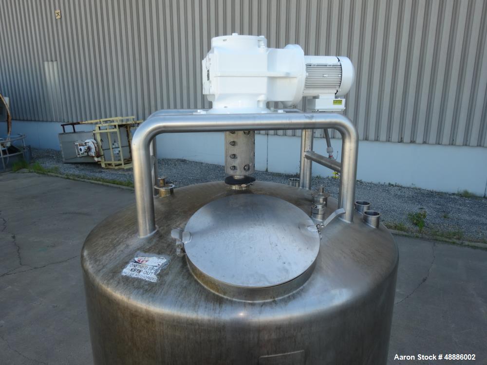 Used Walker Processor Tank, Model PZ-SP, 600 Gallon, 316L Stainless Steel.