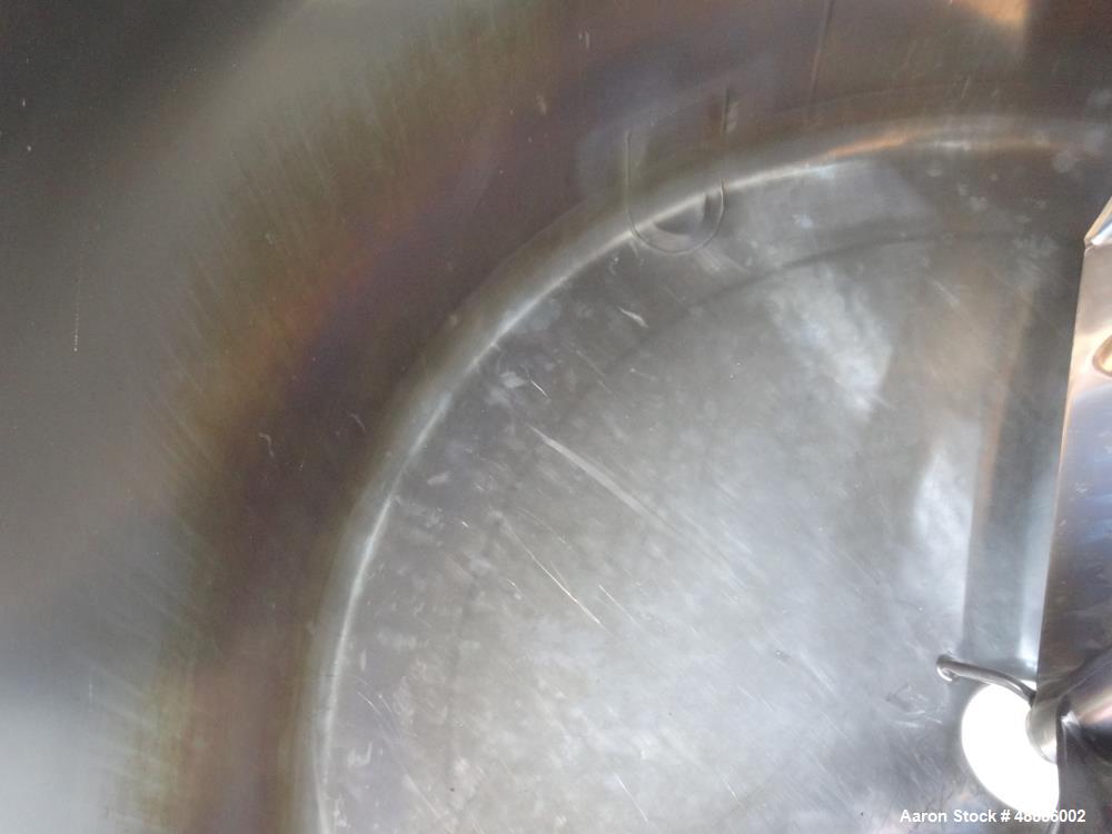 Used Walker Processor Tank, Model PZ-SP, 600 Gallon, 316L Stainless Steel.