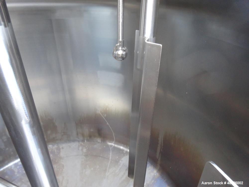 Used Walker Processor Tank, Model PZ-SP, 600 Gallon, 316L Stainless Steel.