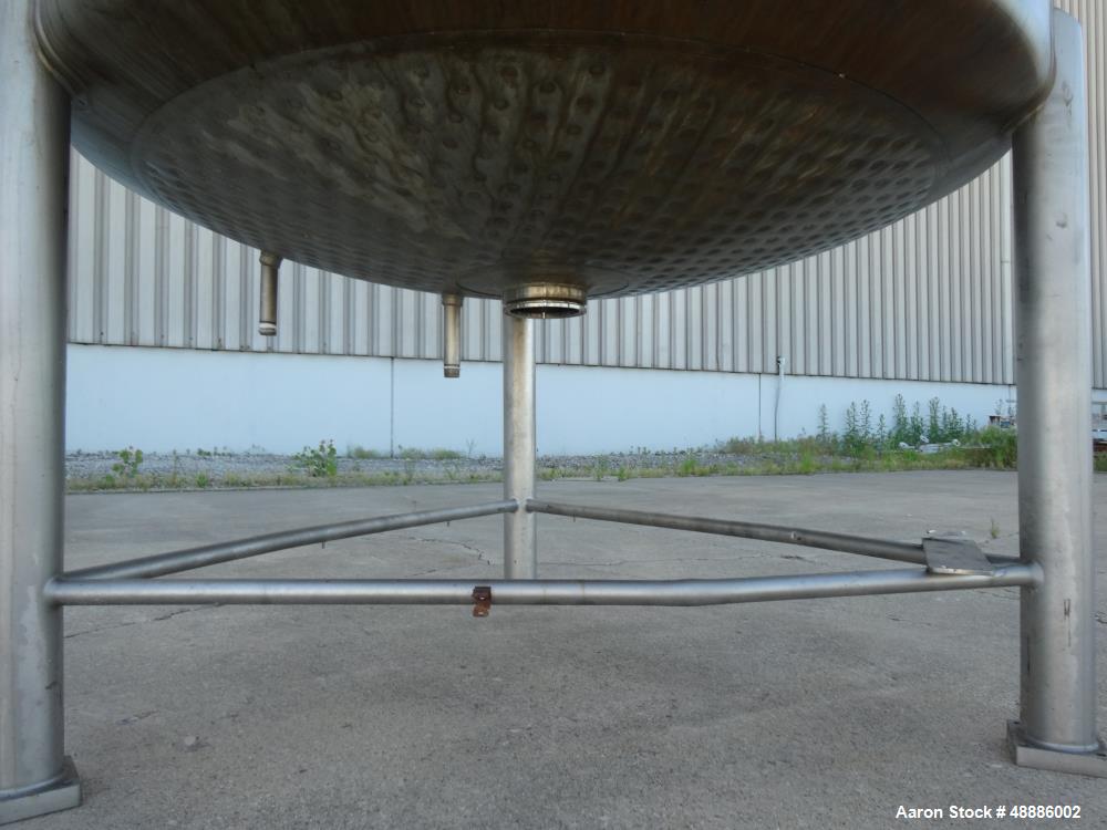 Used Walker Processor Tank, Model PZ-SP, 600 Gallon, 316L Stainless Steel.