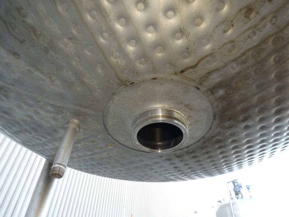 Used Walker Processor Tank, Model PZ-SP, 600 Gallon, 316L Stainless Steel.