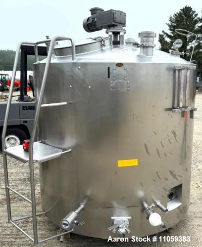 Used Walker 500-Gallon Jacketed Stainless Steel Mix Tank | Model PZ-ST | Heated Process Vessel