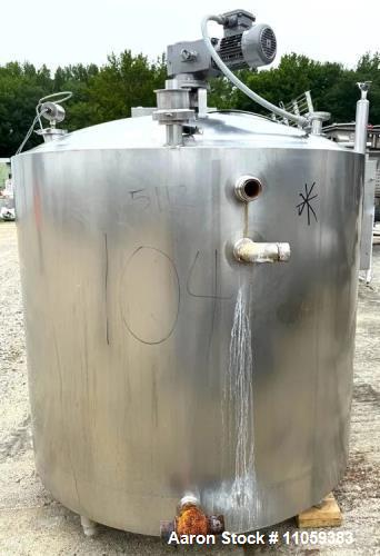 Used Walker 500-Gallon Jacketed Stainless Steel Mix Tank | Model PZ-ST | Heated Process Vessel