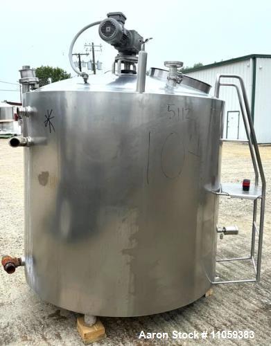 Used Walker 500-Gallon Jacketed Stainless Steel Mix Tank | Model PZ-ST | Heated Process Vessel