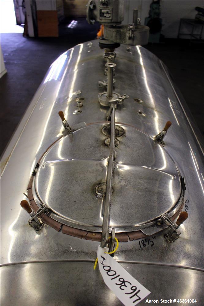 Used Zero Milk Cooling Tank, Approximately 800 Gallons, 304 Stainless Steel, Horizontal. Approximately 52" diameter x 78" straight side. Dished heads. Dimple sidewall. Insulated with stainless steel ...