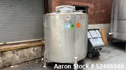 Used-Tank, Approximate 650 Gallon, Stainless Steel, Vertical. Approximate 60" diameter x 54" straight side, coned top, slope...