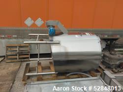 Used- 600 Gallon Stainless Steel Tank. Dome Top, slope bottom.