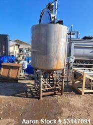 Used Lee 500 Gallon Jacketed Stainless Tank – Double Motion Agitation, 100 PSI, 3-Zone, 304 SS, 7.5 HP Drive