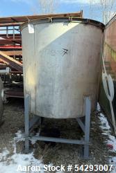 Used Perry Products 750 Gallon 304 Stainless Steel Storage Tank – Open Top, Leg