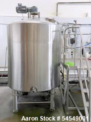 Used 660 Gallon Jacketed Stainless Steel Stainless Steel Tank – 2022 – Milk Pasteurization – 3-Zone Water/Steam Jacket – Agitated