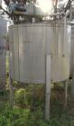 Used Tank, Approximately 500 Gallons, Stainless Steel, Vertical. 60