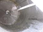 Used Tank, 550 Gallon, 304 Stainless Steel, Vertical.  48” Diameter x 72” straight side, flat top, 25” coned bottom.  Top entering agitator, driven by a 3 hp motor. Center bottom outlet.  Mounted on ...
