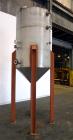 Used Par Piping & Fabrication Tank, 575 Gallon, 321 Stainless Steel, Vertical. 48